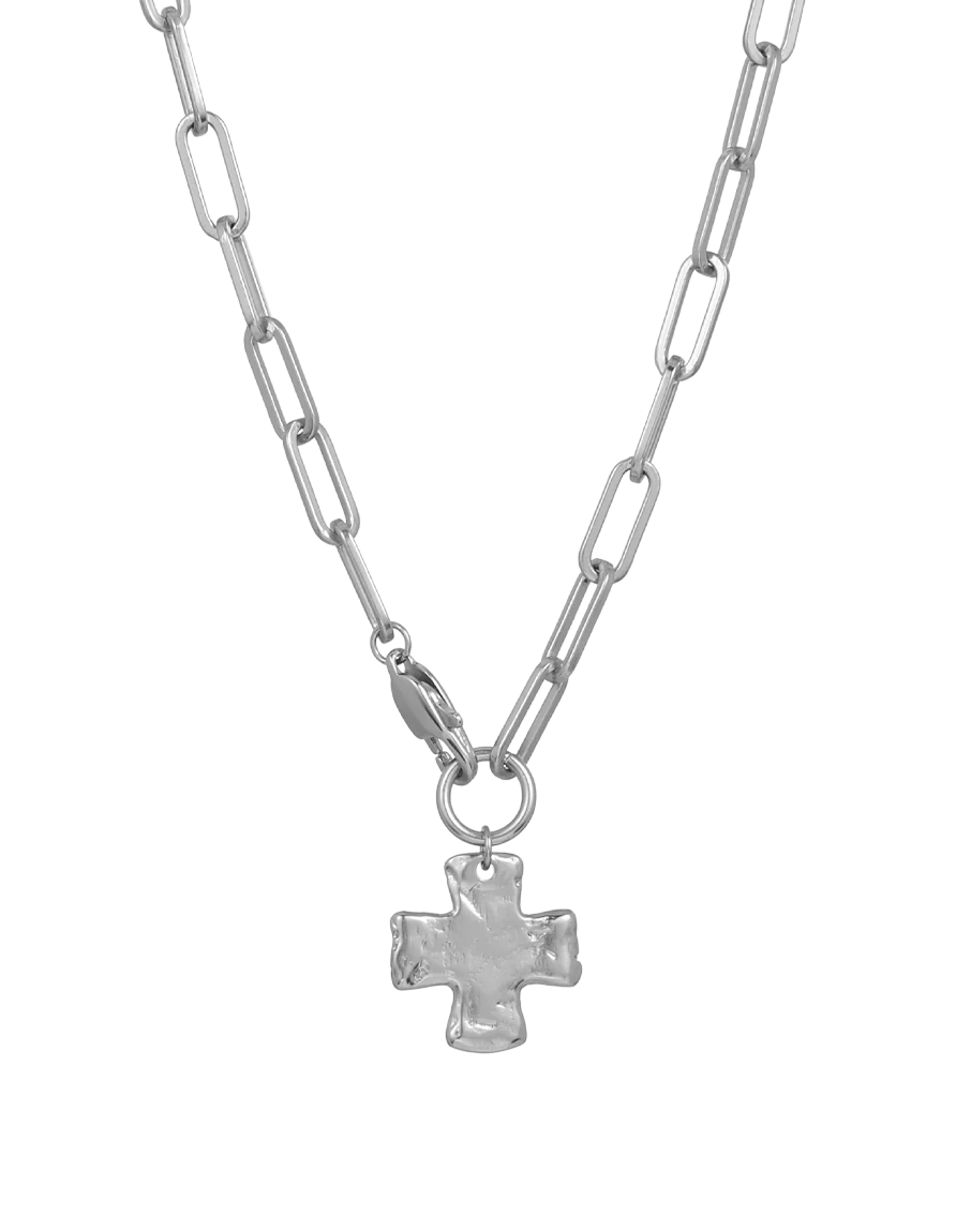 Chunky Cross Chain Necklace