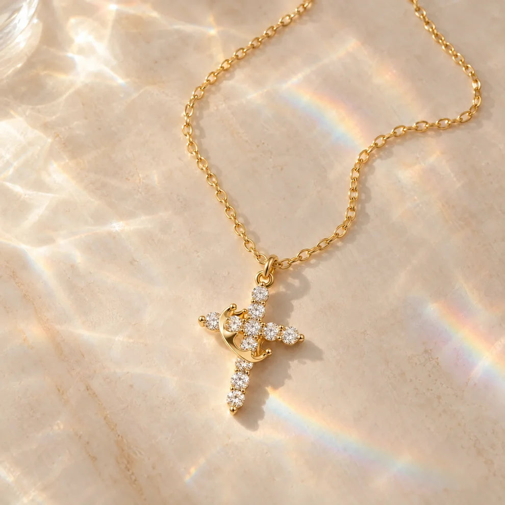 Crown Cross Necklace