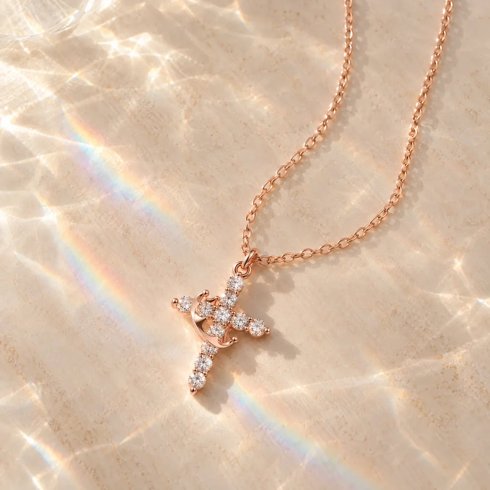 Crown Cross Necklace